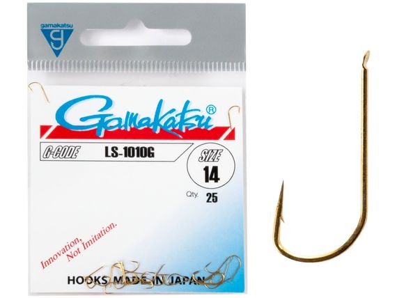 Крючки Gamakatsu LS-1010G HOOKS GOLD разм. 14 25шт.