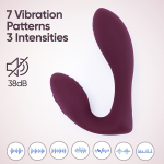 Фиолетовый вибратор 12,5см в трусики с пультом ДУ Selove DuoFlex Flexible Wearable Vibrator Purple