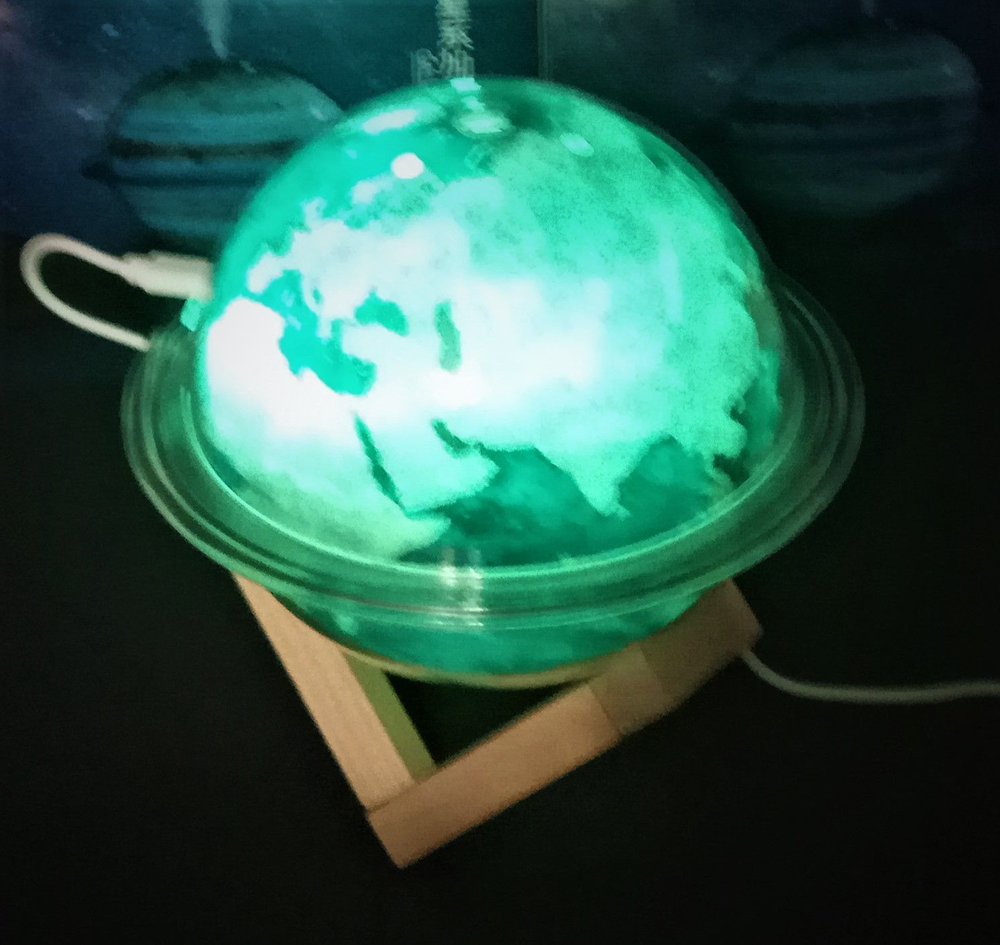 Светильник с увлажнителем Planet Земля, питание проводное 5В, подставка