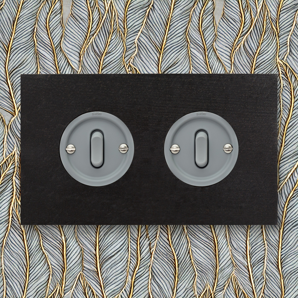 Рамка 2-х постовая, скрытый монтаж, Шедель Форест, дерево, цвет Угольно-черный BF7-620-119