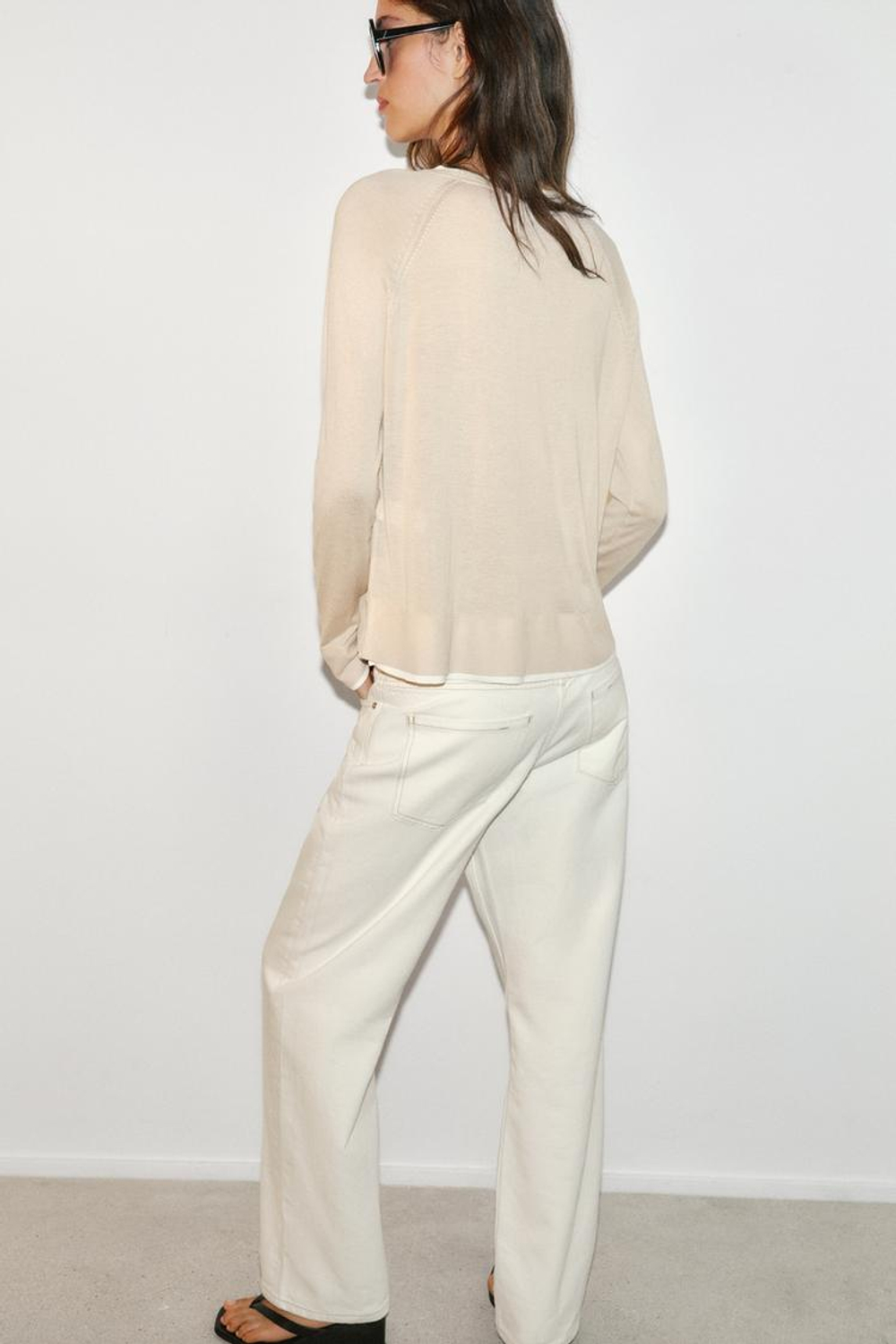 ZARA ТРИКОТАЖНЫЙ ДЖЕМПЕР, ПЕСОЧНЫЙ