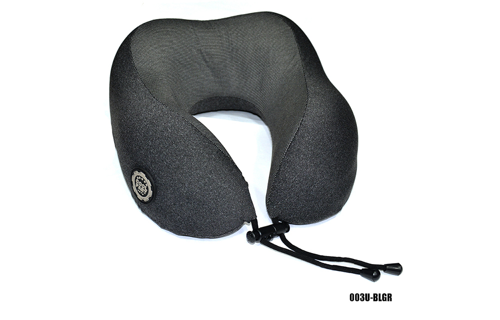 Подушка под шею Coolpart - MAXIMAL (1шт) - 0003U-BLGR черный/серый (Рогалик)