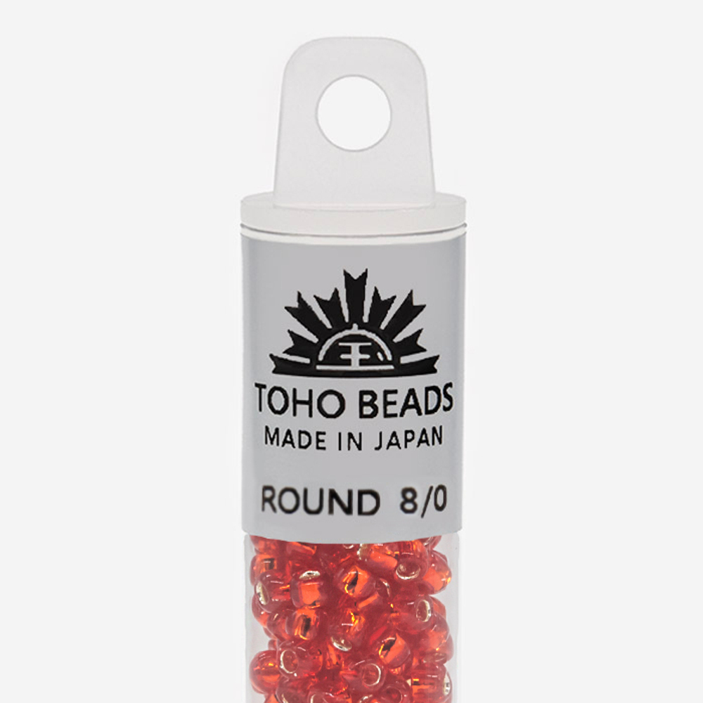 Японский бисер TOHO Round 8/0 (№25), с внутренним серебрением, прозрачный