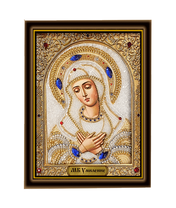 Икона Пресвятой Богородицы Умиление в киоте