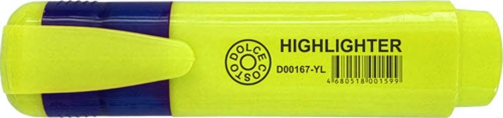 Маркер-текстовыделитель 5мм желтый (DOLCE COSTO)