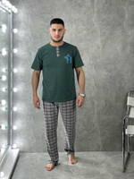 [m]Пижама мужская штаны+футболка 8843