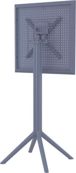 Стол пластиковый барный складной Sky Folding 60х60 серый