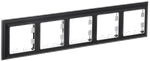 BRITE Рамка 5-местная РУ-5-Бр хром/черный IEK