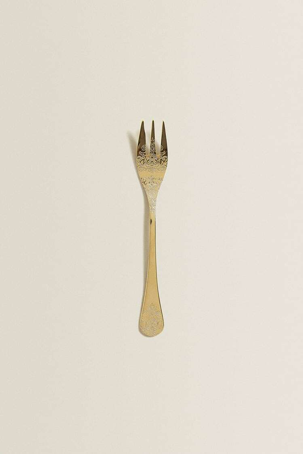 ZARA HOME ВИЛКА С РЕЛЬЕФНЫМ УЗОРОМ, ЗОЛОТОЙ