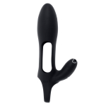 Черная насадка на пенис с вибрацией Nautilus (Цвет: черный)