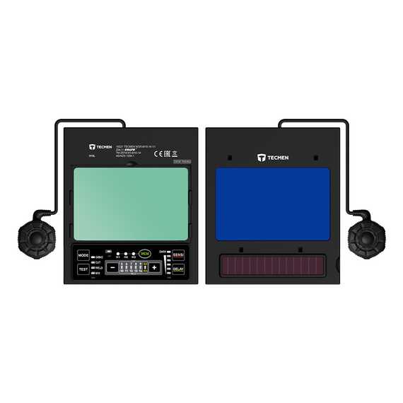 Маска сварщика с АСФ Хамелеон Tecmen ADF 815L TM16 черная (с внешней кнопкой режима зачистки)