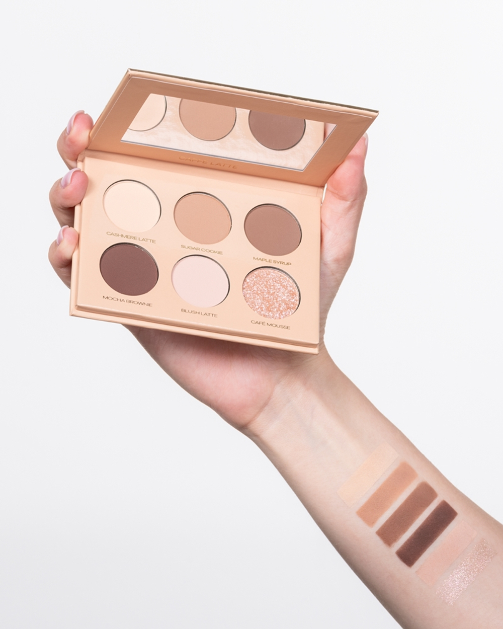 Pierre Rene Mocha Mousse - Палетка теней для век оттенок Caffe Latte, 6 g