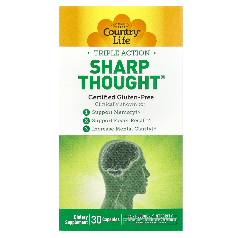 Country Life, Sharp Thought, тройное действие, 30 капсул