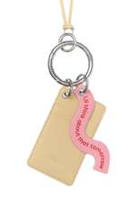 Подвеска - картхолдер с карабином CHAMPAGNE