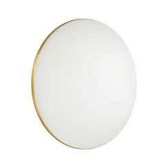 3043/DL TAN SN 214 Светильник пластик/белый/золотистый LED 48Вт 3000-6500К D385 IP43 пульт ДУ/ LampSmart LASSA