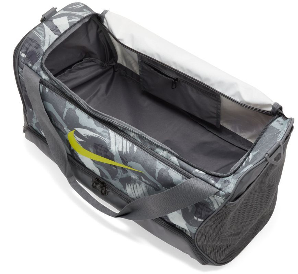 Сумка спортивная Nike Brasilia 9.5 Training Duffel Bag - iron grey/iron grey/bright cactus