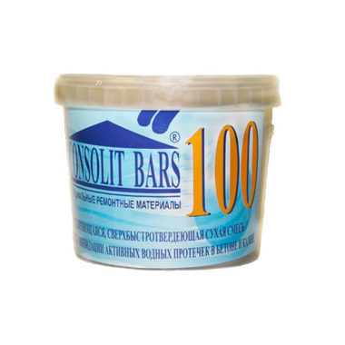 CONSOLIT BARS 100  - расшир., сверхбыстротверд. смесь для ликвидации активных водных протечек в бетоне и камне (гидроплаг)