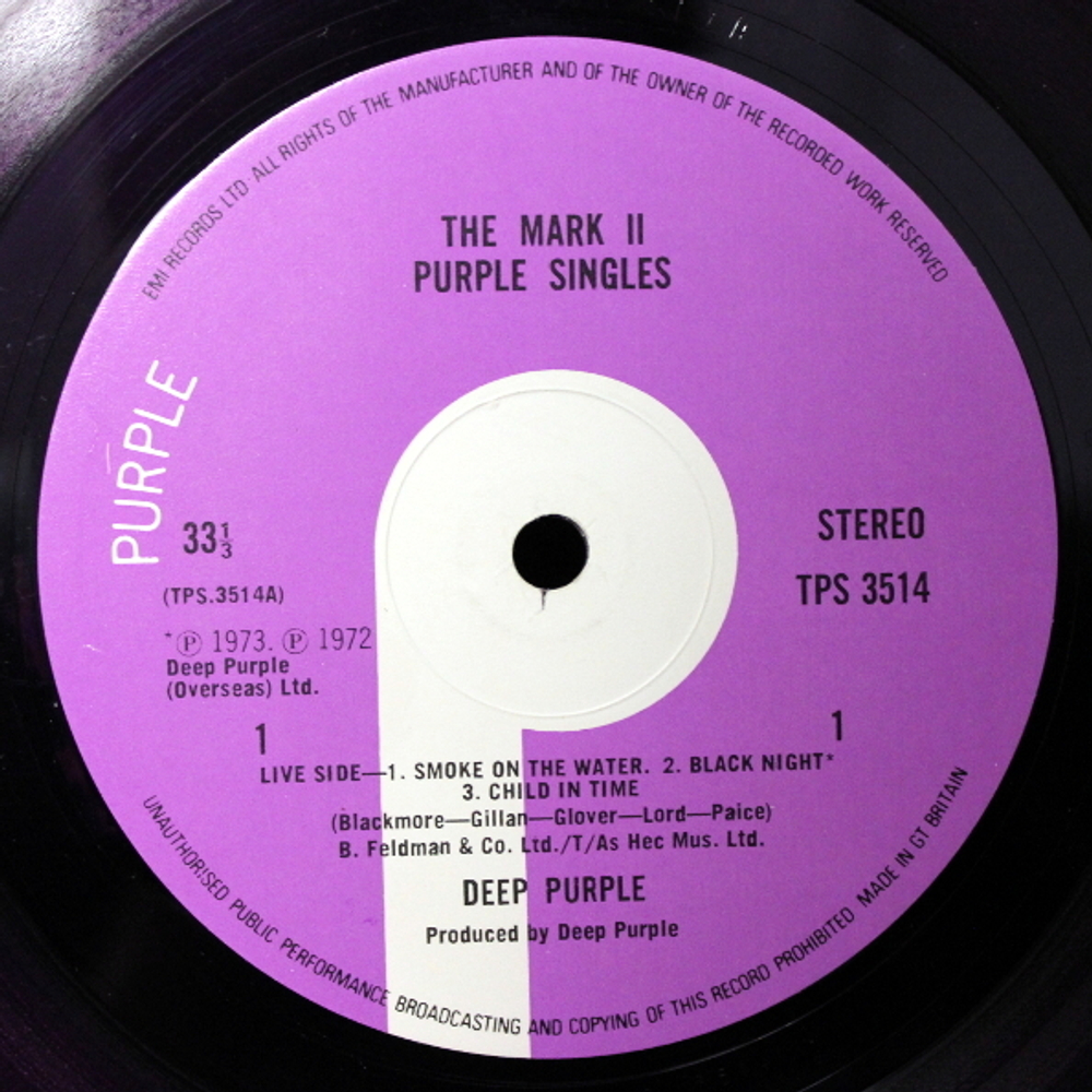 Deep Purple / The Mark 2 Purple Singles (Coloured Vinyl)(LP)