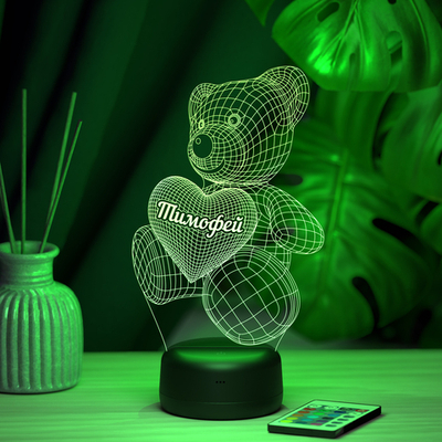 Ночник "Мишка с именем Тимофей"