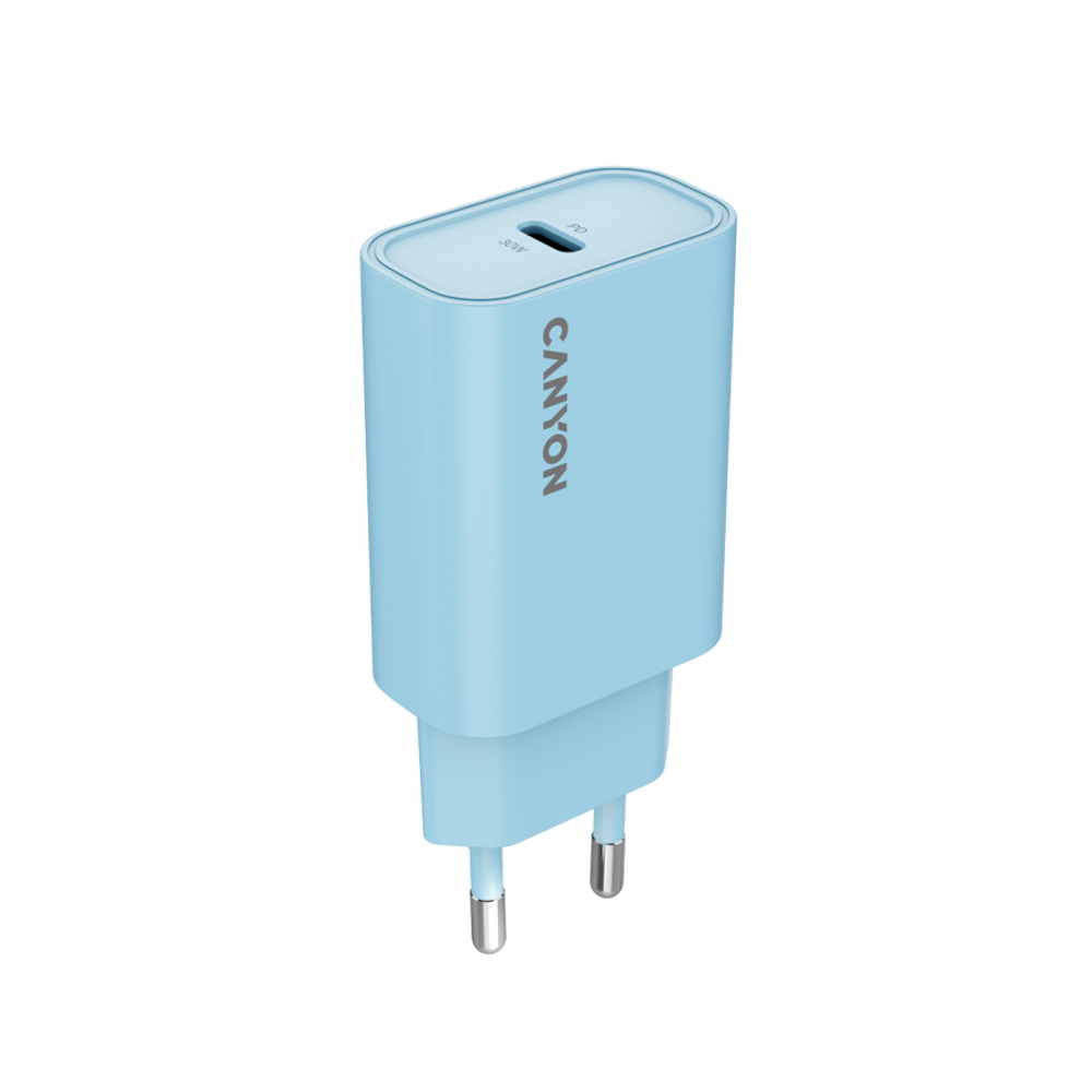 CANYON charger OnCharge 30CL Max Power 30W 1xPD EU Light Blue