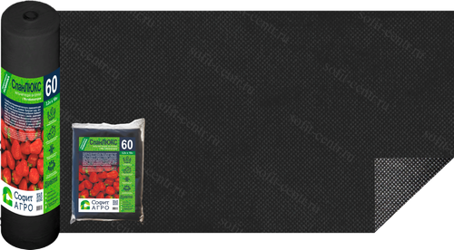 Укрывной материал, спанбонд "Мульча" черная, плотность 60г/м2, 10 х 3.2 м, СпанЛюкс 60