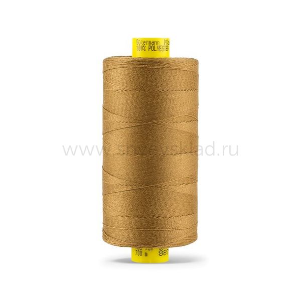Нитка Gutermann Mara 70 (700 метров), 1 кат., для плотных тканей | 887 бежево-горчичный