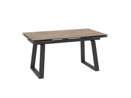 Стол ALTEZA-160, раздвижной 160(40+40)x90, ДУБ ВИНТАЖНЫЙ - COMPAKT CER/ЧЕРНЫЙ, (2 упак.)