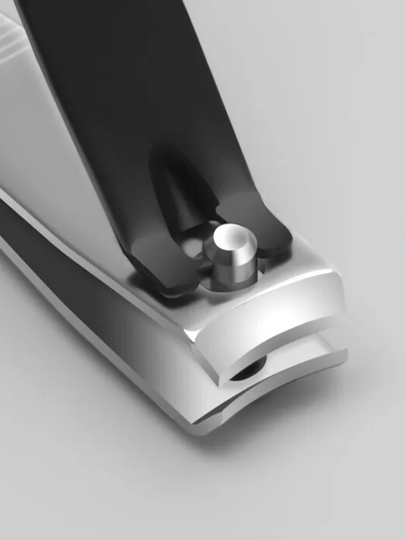 Кусачки-книпсер педикюрные, с пилкой, 8 см, на блистере, цвет чёрный