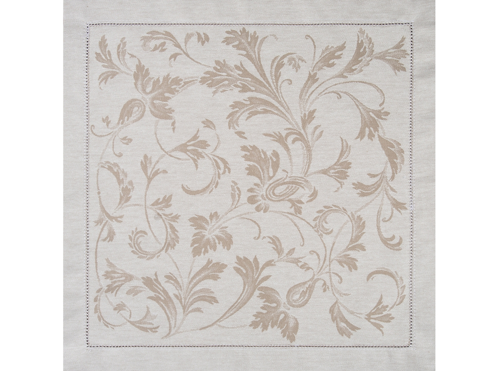 Салфетка льняная с рисунком 45*45 см