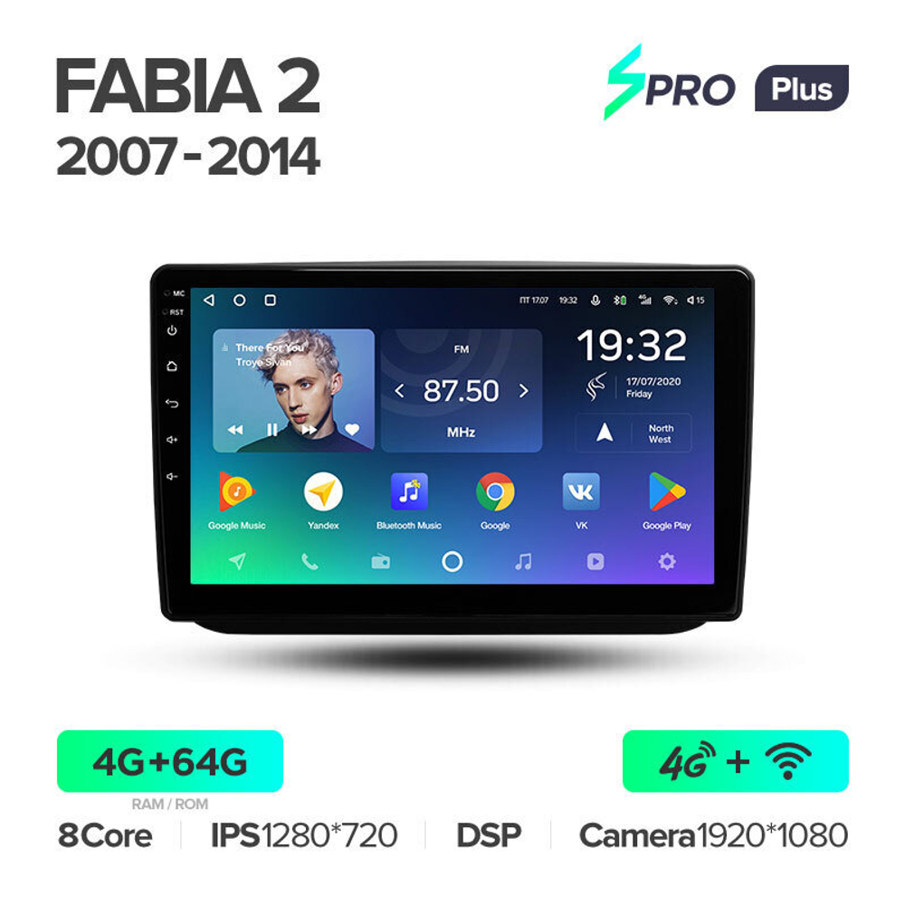 Teyes SPRO Plus 10.2" для Skoda Fabia 2007-2014