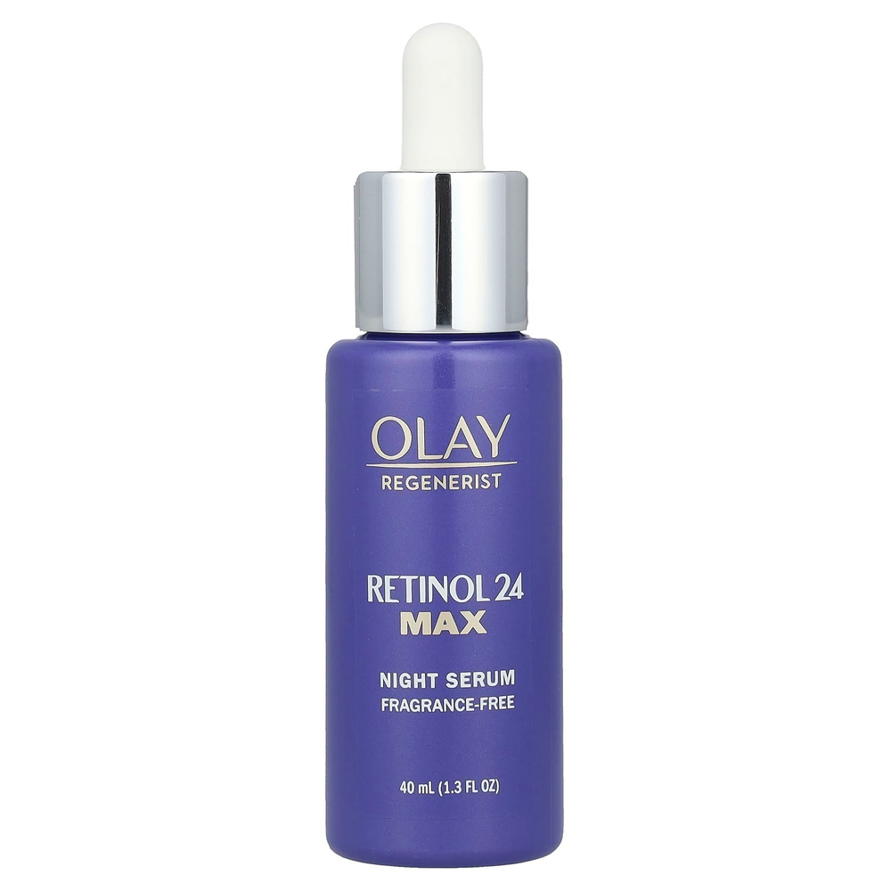 Olay, Regenerist, ретинол 24, ночная сыворотка, без отдушек, 40 мл (1,3 жидк. унц.)