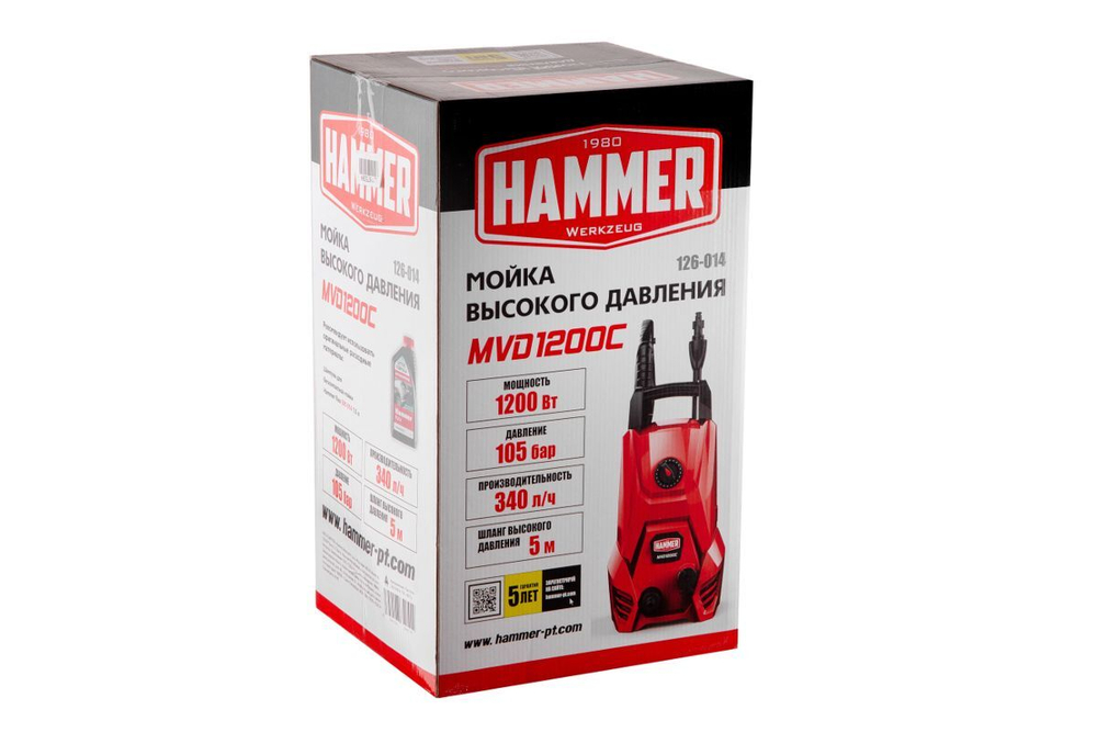Мойка высокого давления HAMMER MVD1200C
