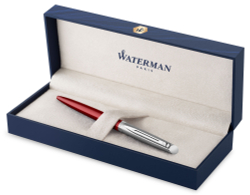 Шариковая ручка Waterman Hemisphere Entry Point Stainless Steel Red в подарочной упаковке