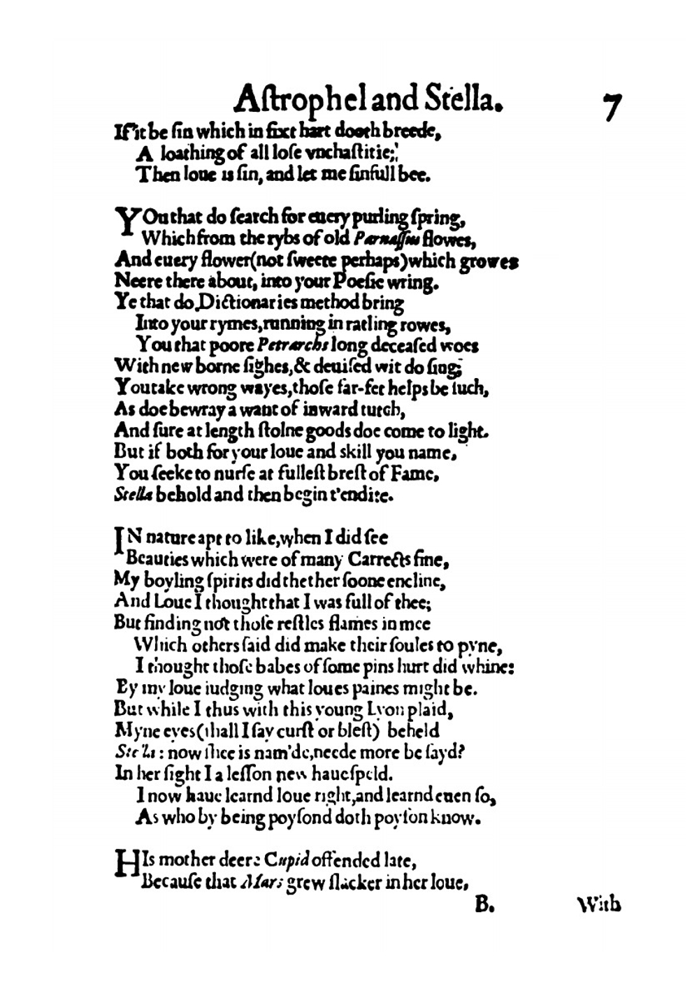 Sir P.S. His Astrophel and Stella | Sidney Philip