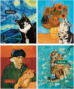 Тетрадь общая 48 листов на скрепке "В стиле Ван Гога"