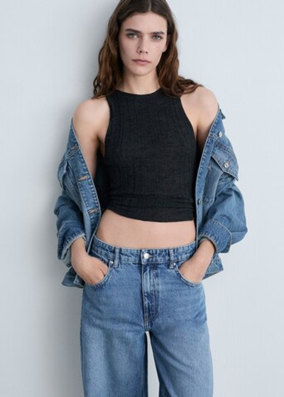 Джинсы-баллоны со средней талией