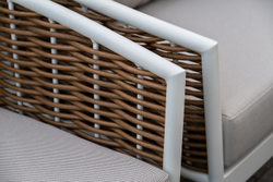 "Тоскана" лаунж-зона из искусственного ротанга, цвет соломенный