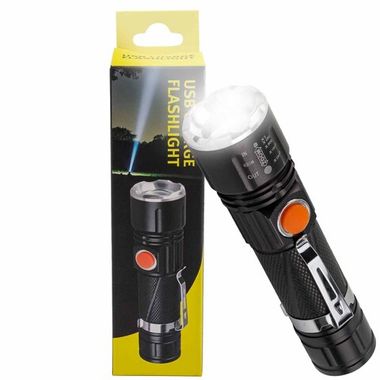 Фонарь ручной аккумуляторный с регулировкой фокуса луча и магнитом (4 режима работы, аккум. 1200мАч, время работы 1-4ч, время зар. 3ч, алюм. корпус) WMC TOOLS WMC-TH2195