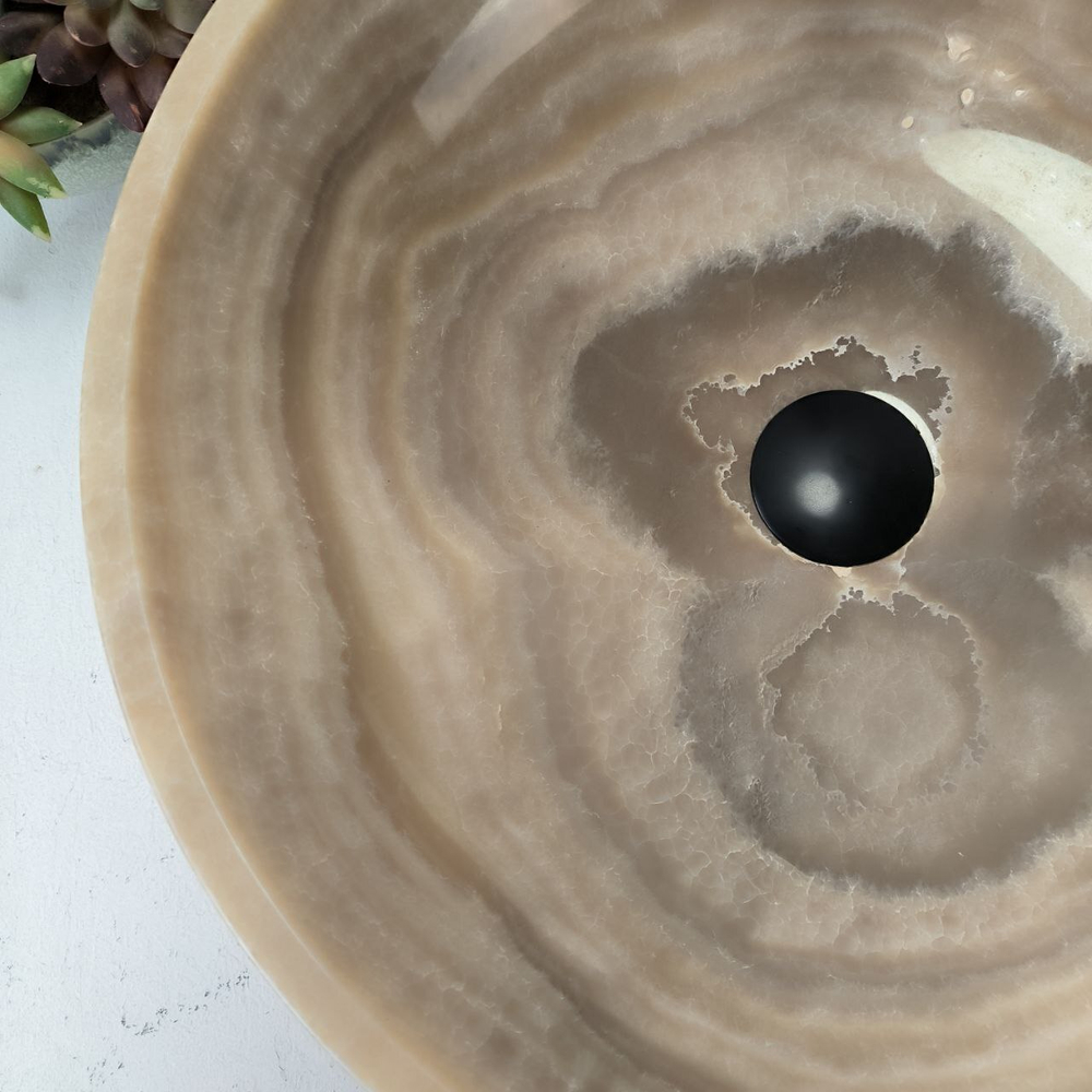 Раковина из оникса Bowl Grey TinLip BO-62975 45*45*15 43