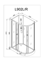 Душевая кабина AvaCan L902 L N без крыши