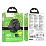 Складное зарядное устройство на Type-C Hoco CS101A PD20W+QC3.0 (black)