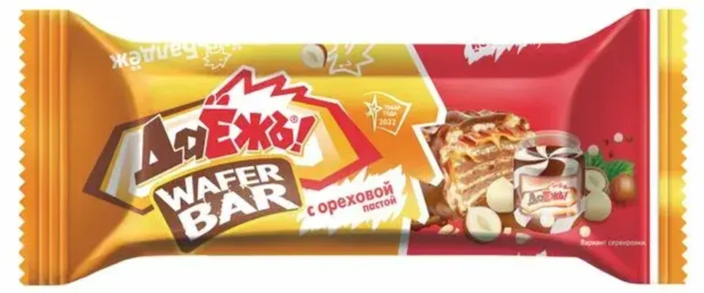 Конфеты Essen "Даежъ! WAFER BAR" с карамелью, арахисом и солеными кранчами, 40 г