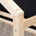 Кровать-домик Альков 90х190 из массива сосны с настилом и бортиками, в лаке