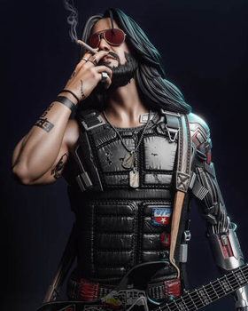 Джонни Сильверхенд Киберпанк 2077 Фигурка Johnny Silverhand Cyberpunk 2077