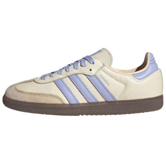 Кроссовки adidas originals Samba для скейтборда Низкие Бежево-белые женские
