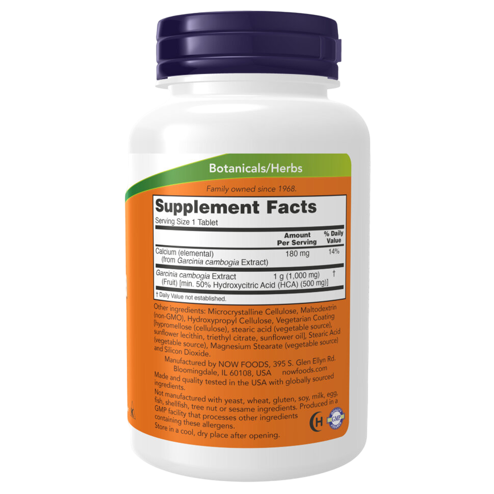 Now Foods Garcinia 1000 mg 120 tablets, Гарциния Камбоджийская