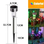 Светильники уличные на солнечной батарее 10 шт., фонарики садовые RGB 7 цветов