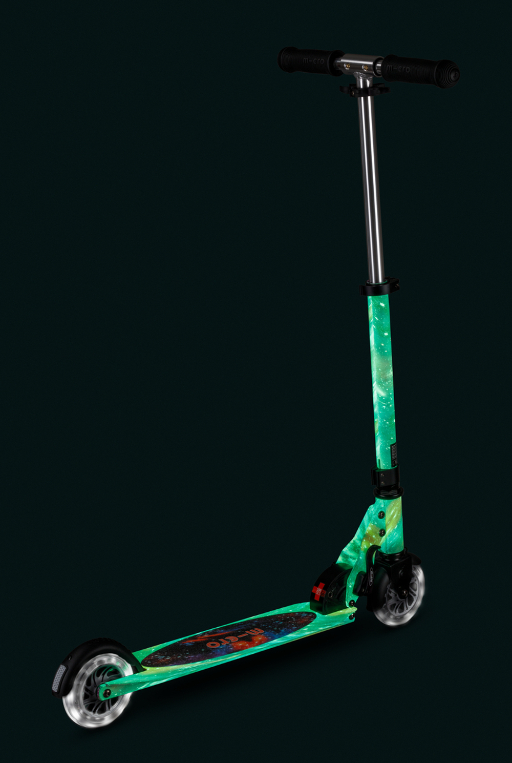 Самокат Micro Sprite Glow (светится в темноте) LED, Art Млечный путь