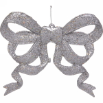 Украшение новогоднее «Бант» 24*22 см, Серебро