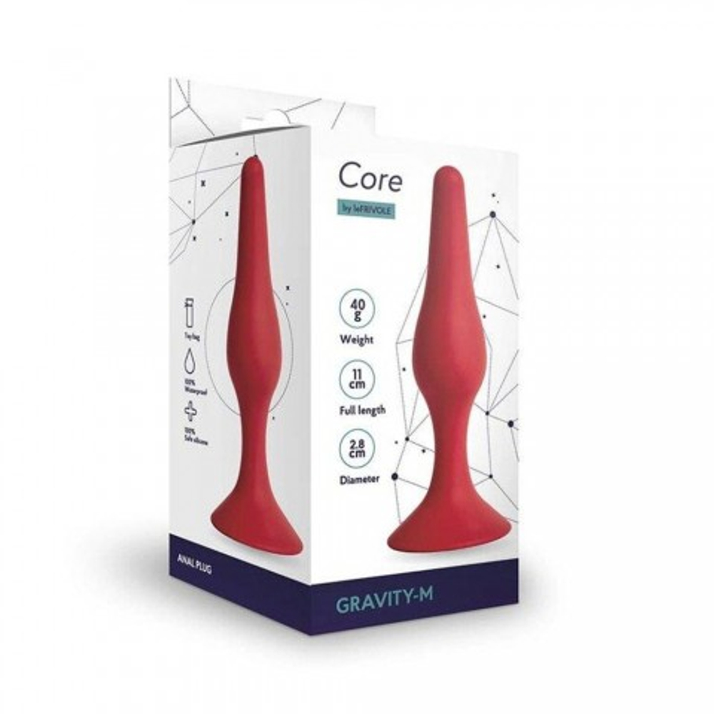 Анальная пробка Gravity, цвет бордовый (M)